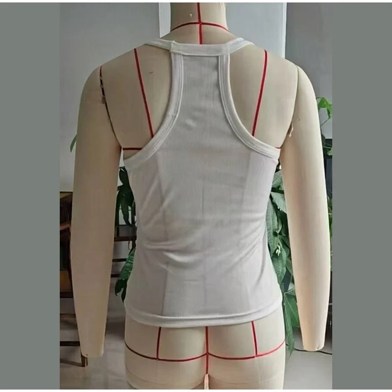Lady Sexy V-neck Camisole Halter Top With Built In Bra Tank Tops Casual Summer Cotton Padded Sport Vest Breathable Hot Girl Vest