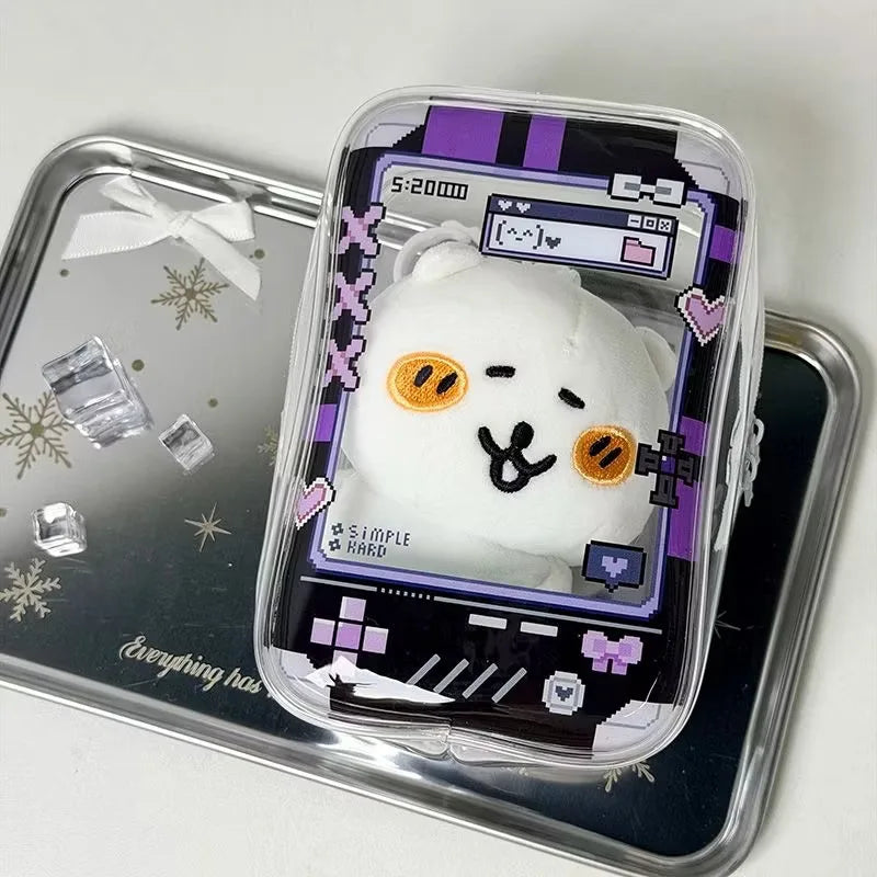New Fun Creative Prison-themed Itabag Transparent Case For 13cm Doll Portable Clear Keychain Gift Box Collectibles Storage Pouch