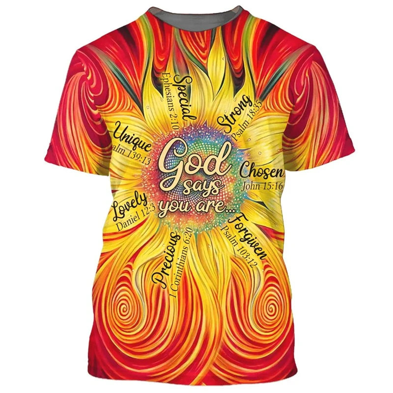 New 3D Print Jesus Lion Eagle Graphic T Shirt For Men Women Tees Trendy Unisex USA Flag T-shirts Casual Short Sleeve Kids Tops
