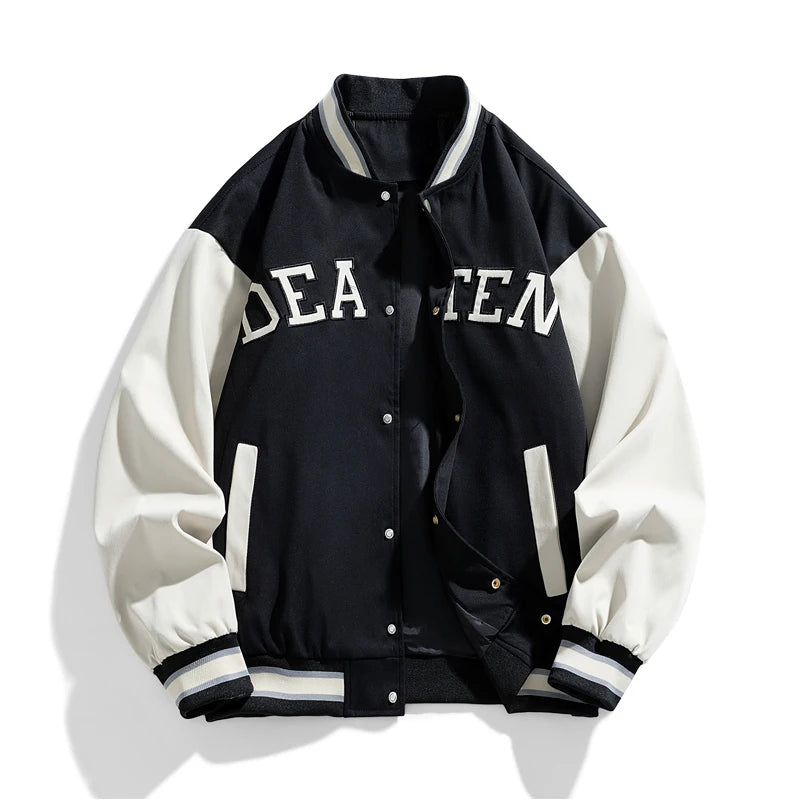Plus Size 8XL 9XL 10XLMen Varsity Jackets Baseball Coat Stand Collar Long Sleeve Jackets Man Casual Outerwear Big Size Clothing
