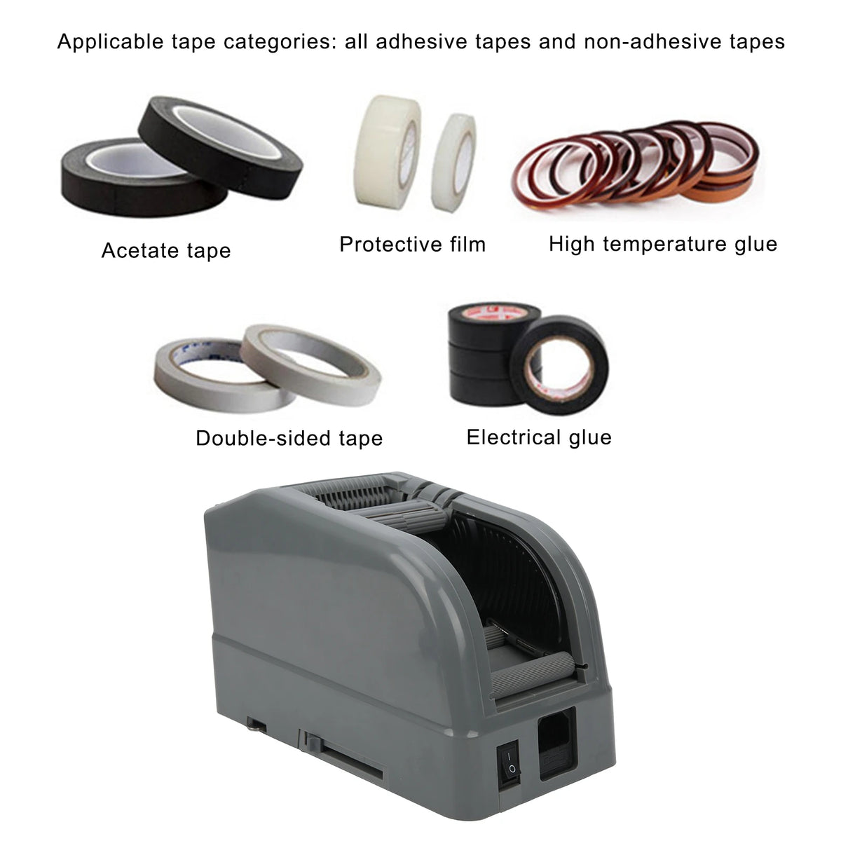 Electric Tape Dispenser Dual Sided Adhesive Cutting Machine Industrial Supplies JXD-60 Automatic Tape Dispenser