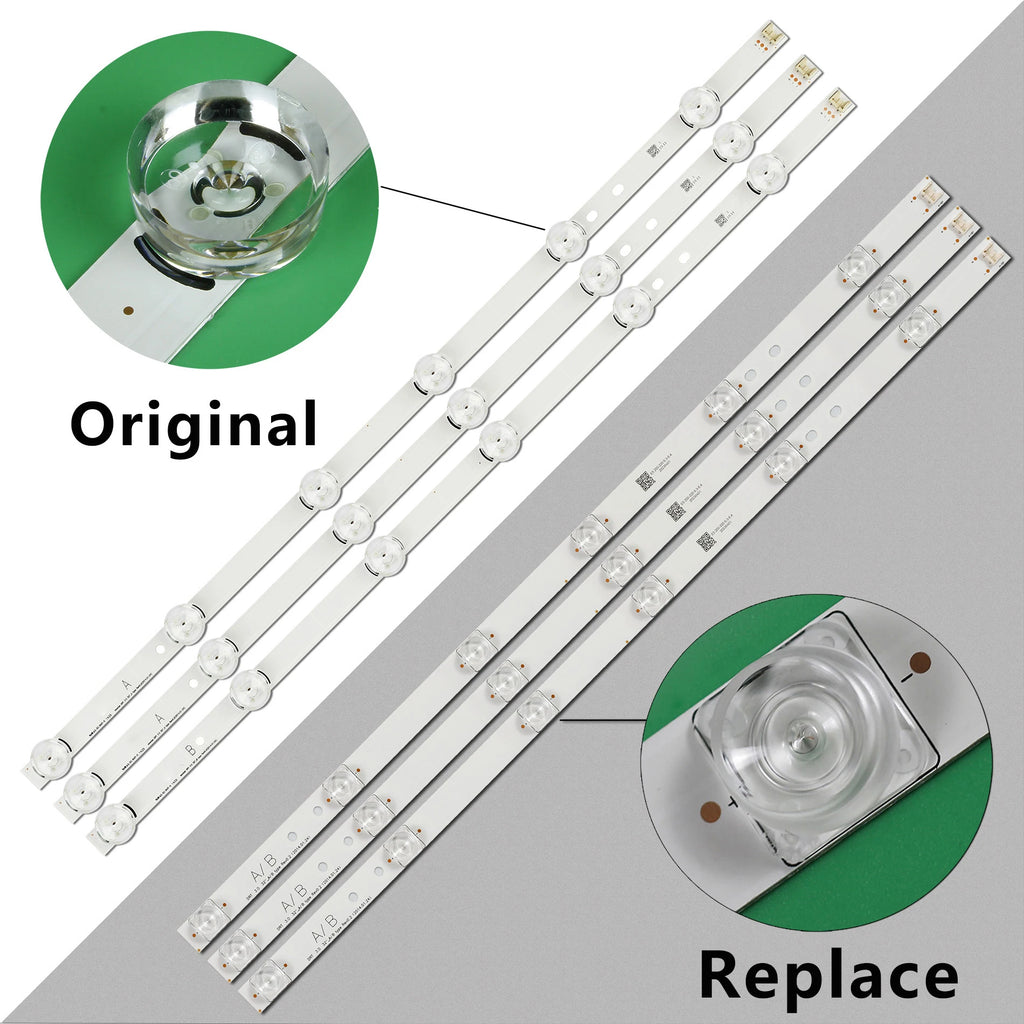 3pcs LED Strip For 32" LC320DUE 32LF5800 32LB5610 32LB550B 32LB561 32LB572 32LB570 32LB550 32LB580 32LB582 32LB5700 32LF5600