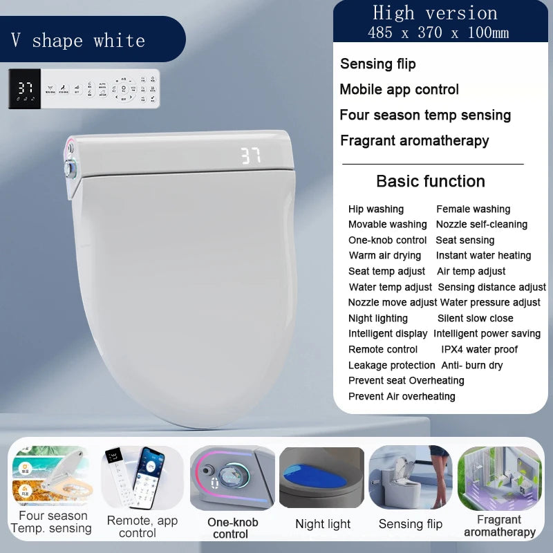 App Inteligente Cleaning Smart Flip Toilet Inodoros Japones WC Bidet Toilet Auto Sensor Toilette Japonaises Electric Toilet Lid
