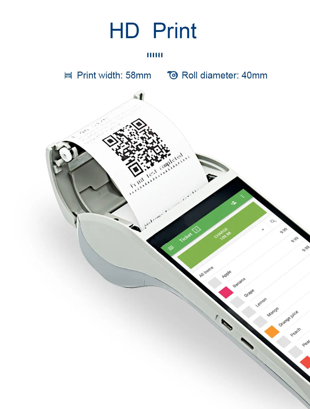 Android 14/13/11 Handheld Terminal POS Printer Portable 58mm Thermal Receipt Printer 4G NFC Ticket Bill POS PDA Impressora