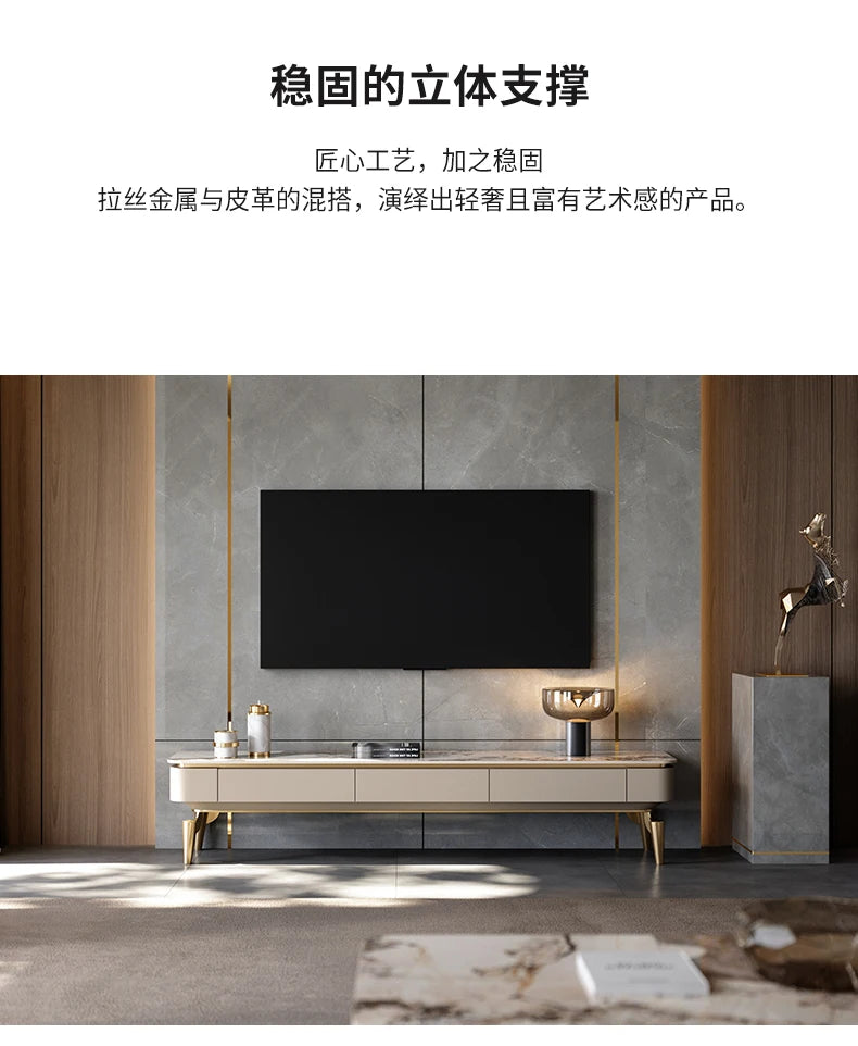 Modern Italian Tv Stands Design Drawers Style Premium Tv Table Luxury Trendy Elegant Muebles Para Hogar Living Room Furniture