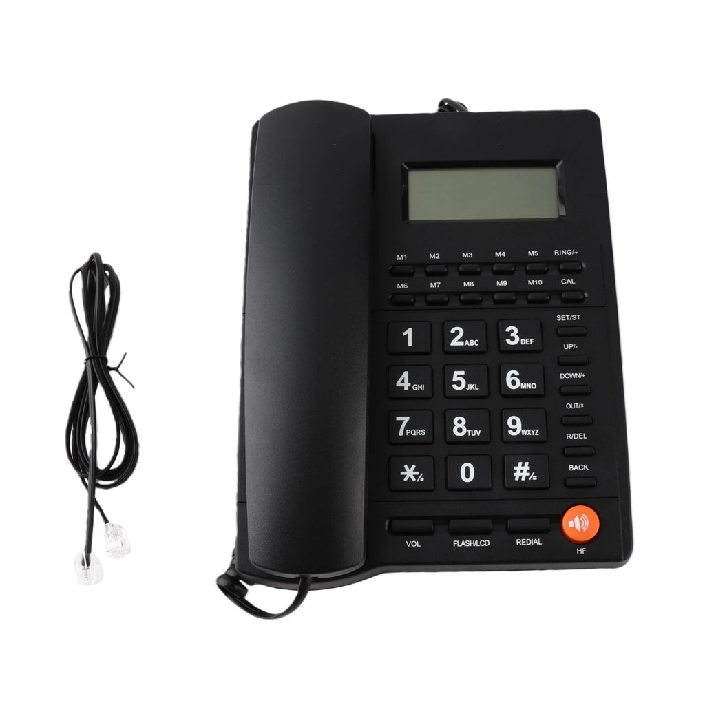 Corded Desk Telephone Corded Landline Phone Caller ID Hotel Home Phone Large Key Telephone with Speaker Clear Display Home Phone