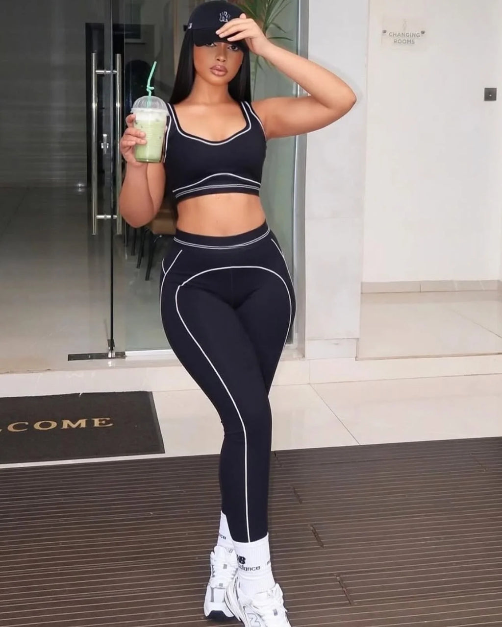 2026 Women's Summer Tank Top and Pants Slim Fit Comfortable Sports Fitness Set Two Piece Set and Belly Tight Pants Set