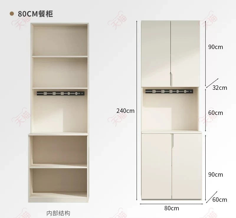 LTT Simple Modern Side Cabinet Embedded Refrigerator Cabinet Kitchen Living Room Locker