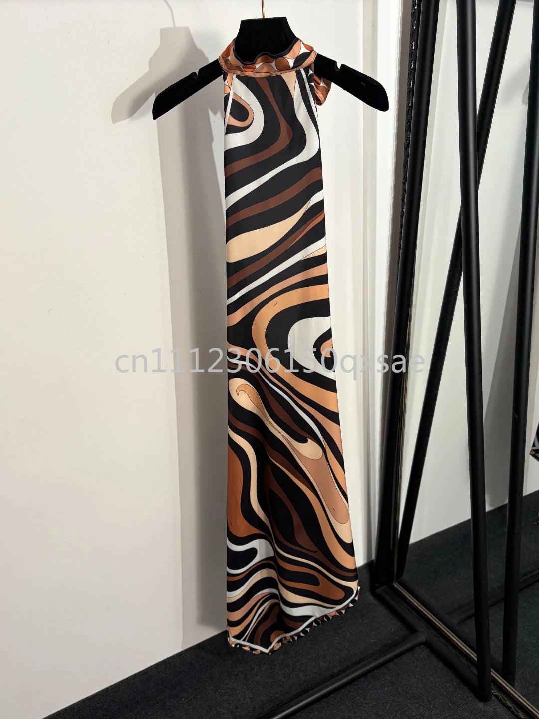 2026 Fashion Design Women's Brown Dresses with Letter Signature Logo Classic Brand Lady Skirts Beachwear Swimwear