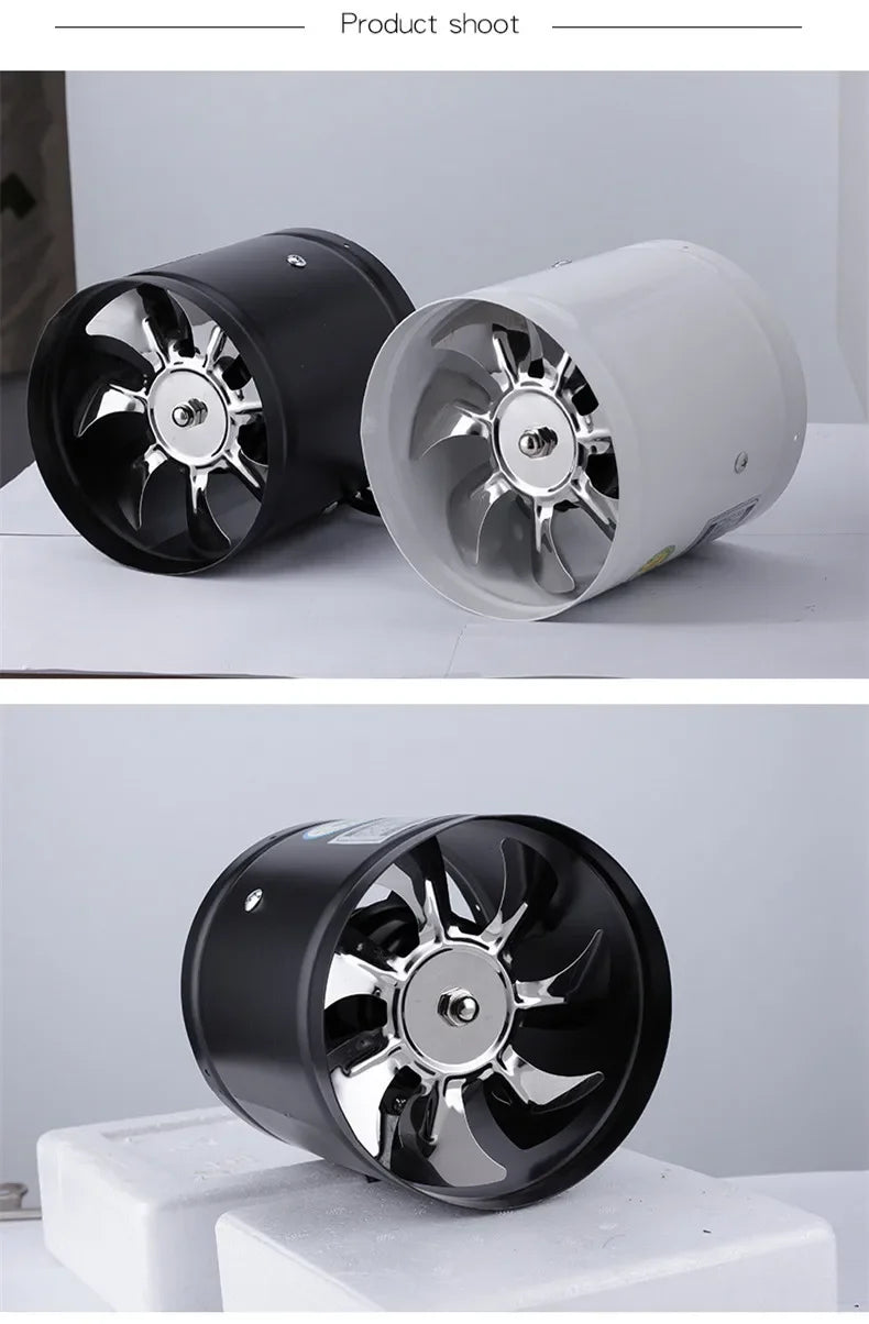 4 Inch Fan Air Ventilator For Home Kitchen Metal Pipe Ventilation Exhaust Fan Mini Extractor Bathroom Toilet Wall Fan Duct Fan