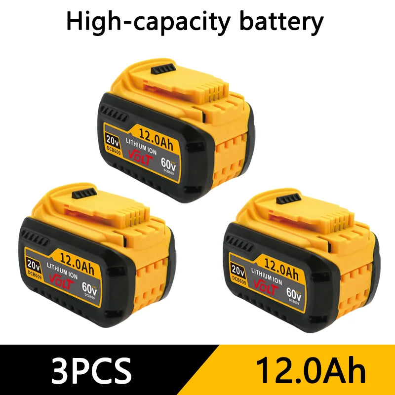 For DEWALT Battery 60V 9.0AH 12.0AH 18.0AH, Rechargeable Lithium-ion Battery, DCB609，DCB118，DCB606，Power Tool Battery