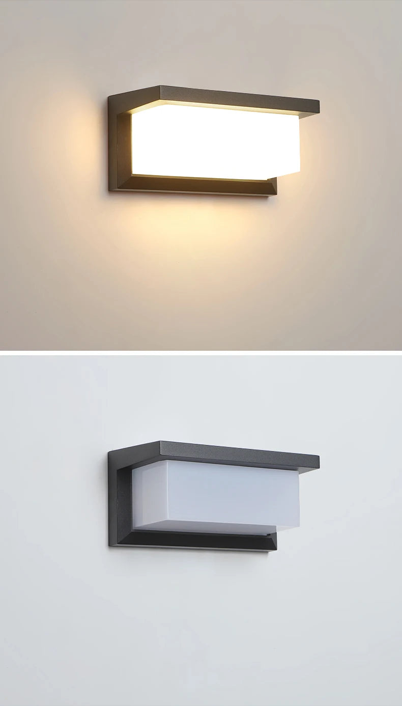 LED Outdoor Wall Light Modern Indoor Home Waterproof IP65 Courtyard Light Porch Light Balcony Wall Light Park Decorative Light