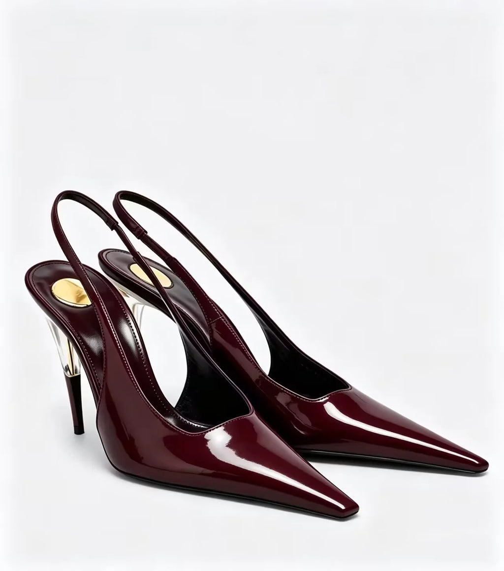Ladies' Summer New High Heel Pointed Sandals Fashion Small Square Party Wedding Ladies' High Heel Sandals