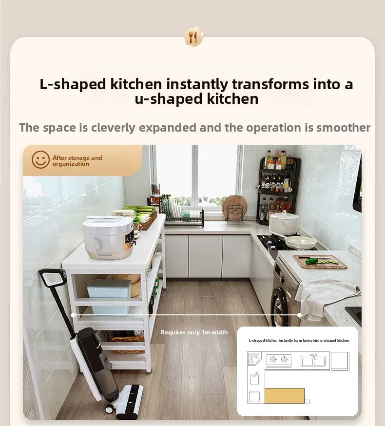 Kitchen Storage Shelf Metal Frame Organizer Stand for Microwave Oven Pantry Furniture for Home Dining Room Restaurant
