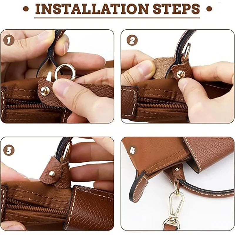 Leather Bag Shoulder Strap Replacement Crossbody Adjustable Conversion Kit Fit for Longchamp Mini Pouch