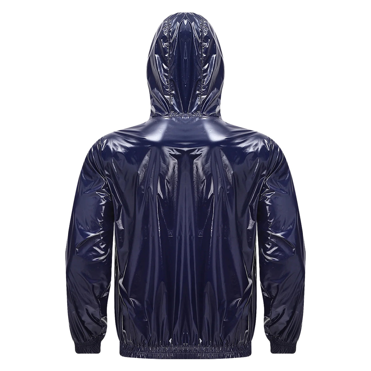 Mens Waterproof Hooded Jacket Tops Breathable Raincoat Waterproof Windproof Outdoor Biking Fishing Jacket Hood Outerwear