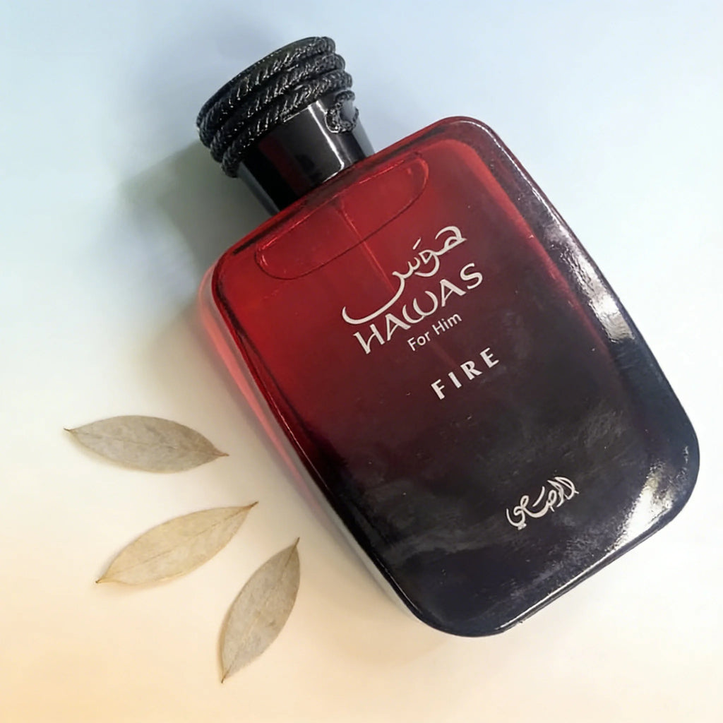 Hawas Fire For Him Men's Eau De Parfum 3.38oz, Rich Spicy & Woody Scent, Long-Lasting Masculine Fragrance