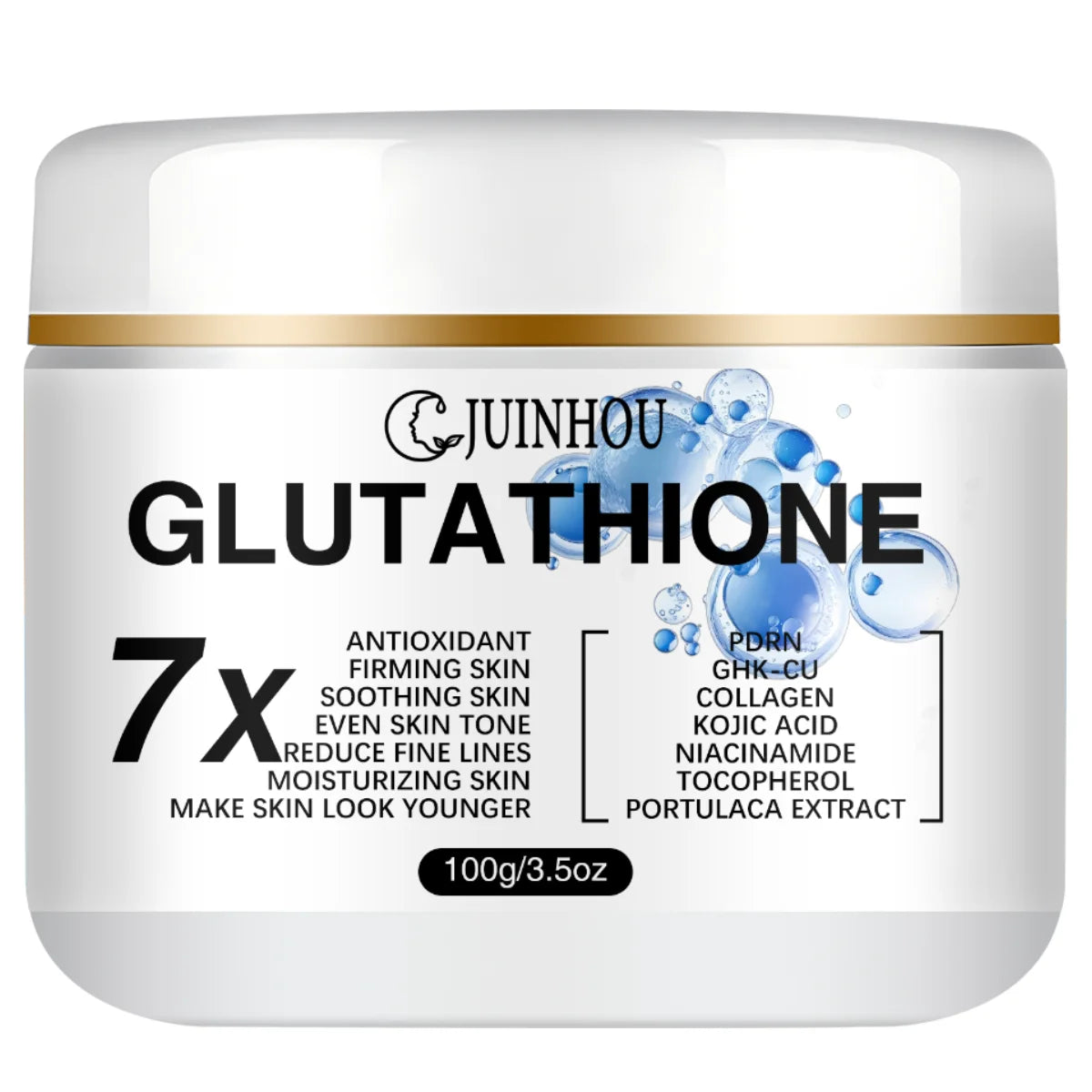 JUINHOU Glutathione Face Cream Hydrating Moisturizing Facial Lotion For Dull Uneven Rough Tired Skin Anti‑oxidant Daily Care