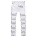 Men Classic Pure Black Jeans All Match Stretch Denim Pants Casual Plus Size Slim Straight Trousers