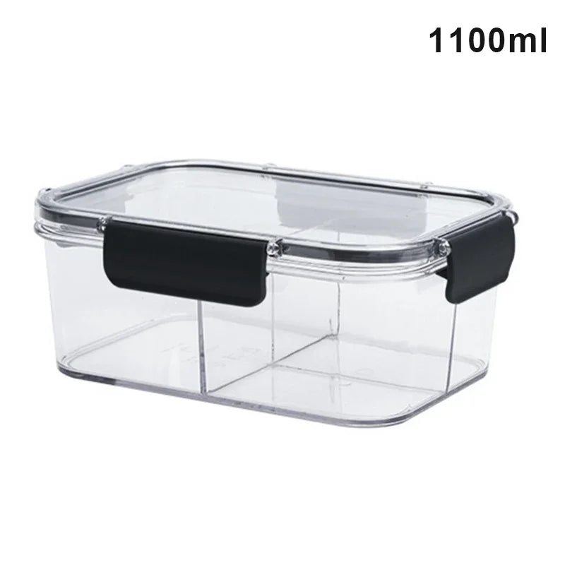 Portable Lunch Box for Kids School Microwave Transparent Bento Box with Compartments Salad Fruit Food Sealed Jar Container Box