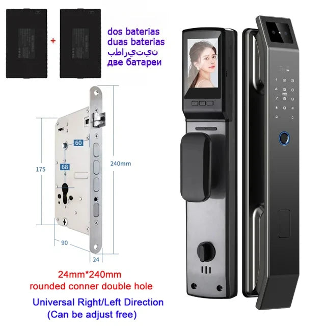 Face Recognition Unlock Digital Door Lock With FIngerprint Password Unlock Keyless Electronic Door Lock