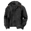 Winter New Men Casual Jackets Hooded Zipper Pocket Fashion Solid Color Fleece Warm Outerwear Male Outdoor Hooded Hoodie Coats