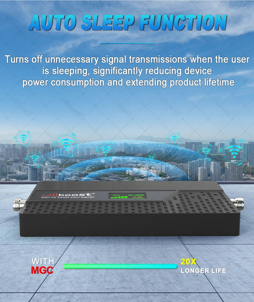 CALLBOOST 5-Band Repeater Increases Cellphone signal 4G 1800 2100 900 2600 800 700MHz GSM LTE Signal Amplifier Enhanced Network