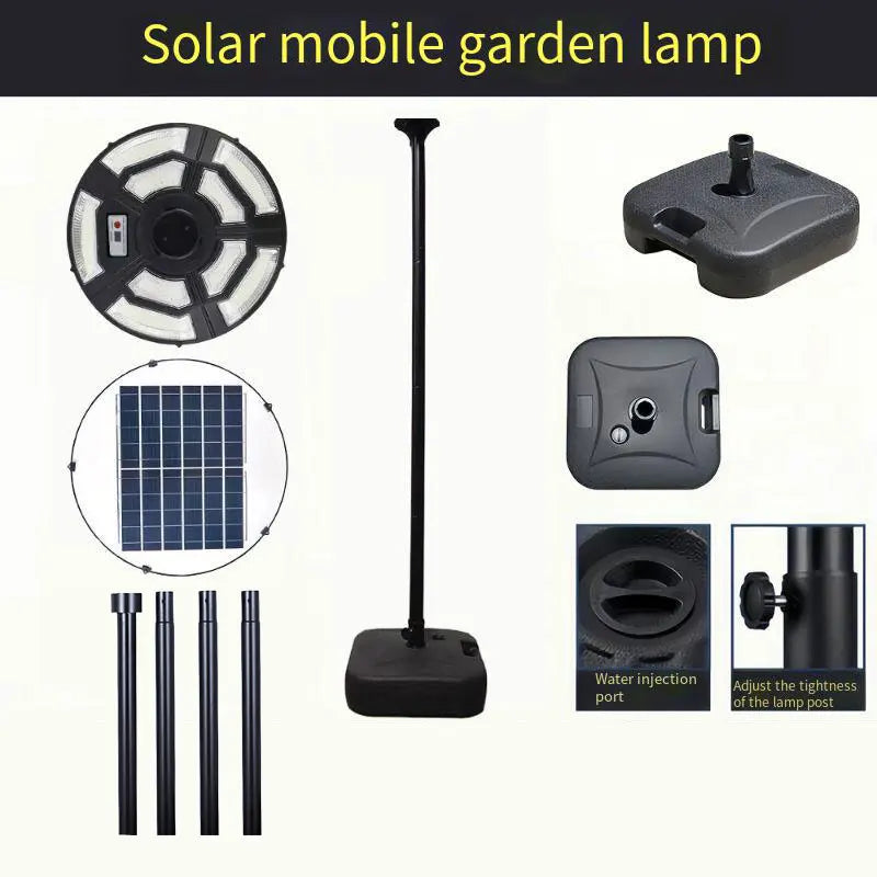 Solar Lamp Post Light with 78" Tall Pole, Removable Head, IP67 Waterproof Outdoor Garden Lamp,Easy Install