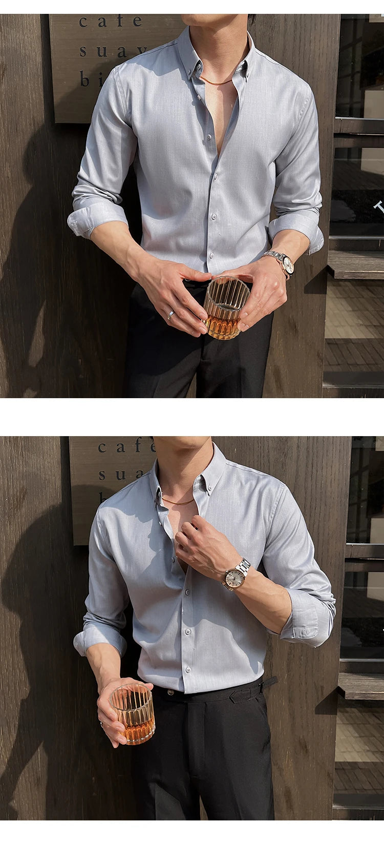 Shirts for Men Long Sleeve British Style Solid Casual Anti-wrinkle Soft Slim Fit Formal Dress Shirt Men Clothing Oversized 7XL-S