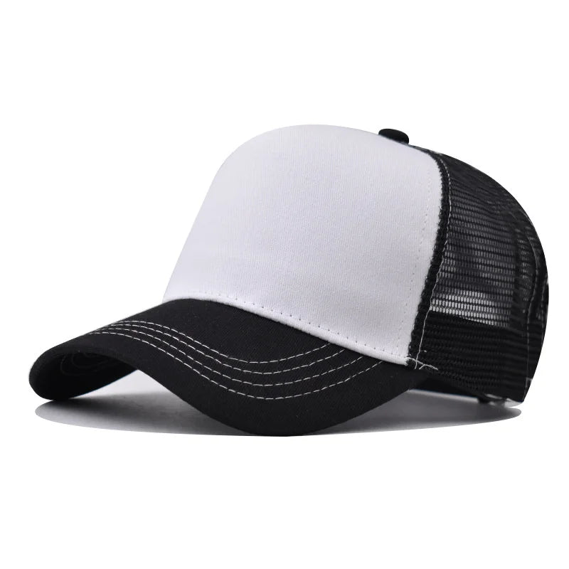 2024 Summer 14 Style Polyester Solid Casquette Baseball Cap Adjustable Outdoor Breathable Mesh Snapback Hats for Men and Women