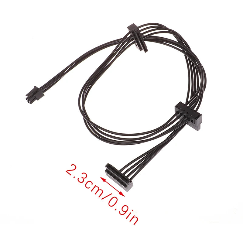 45/65cm Mini 4 Pin To SATA Power Supply Cable For Lenovo Main Board Interface Small 4Pin To One/Two/Three SATA SSD Power Supply