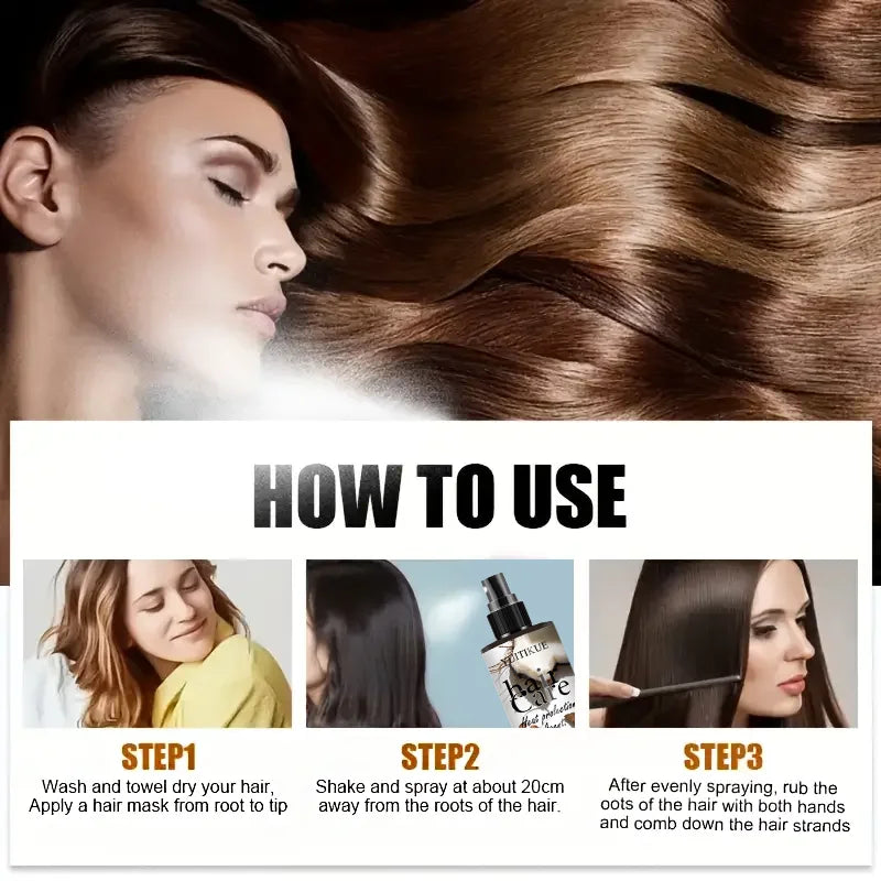 YUITIKUE Coconut Oil & Moroccan Nut Oil Hair Care Spray Heat Protection Agent Nourishing Repair for Dry Damaged Hair
