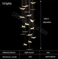 Modern Staircase Branch Chandelier New Luxury Home Hotel Iobby Decoration LED Indoor Lighting Customizable Chandelier