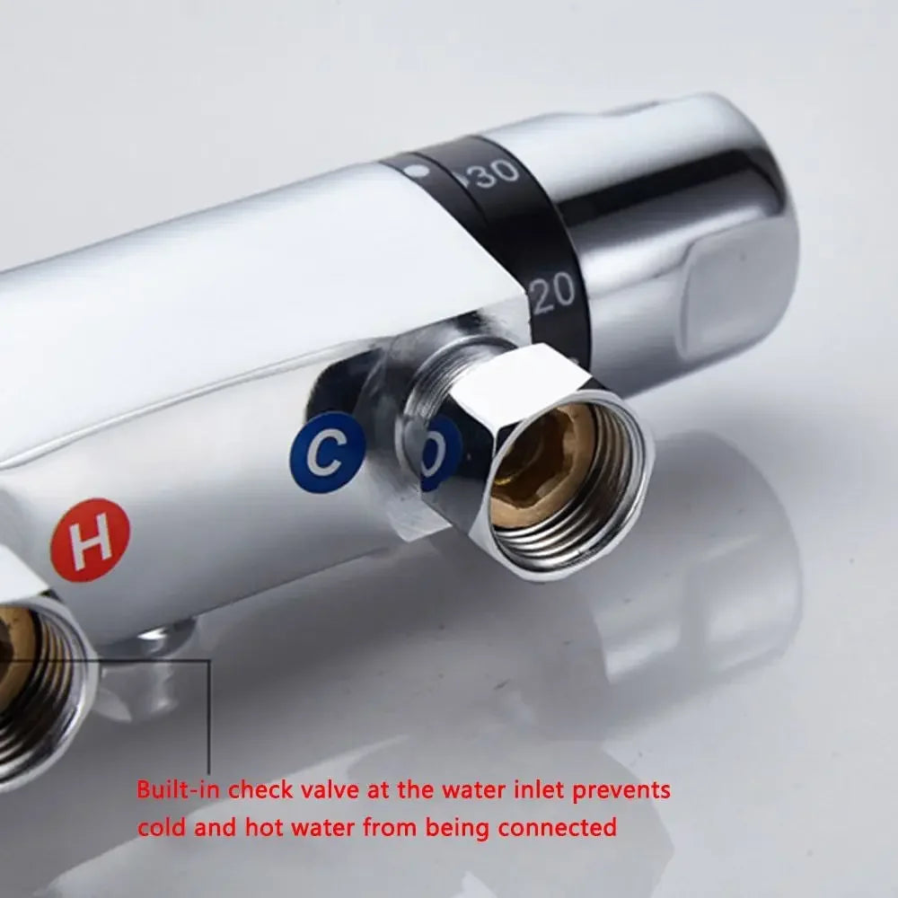 Home 1/2" Outlet Shower Valve Bathroom Accessories Exposed Bar Shower Mixer Bathroom Faucet Valve Tap