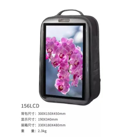 LCD LCD charging backpack outdoor promotion mobile display advertising machine