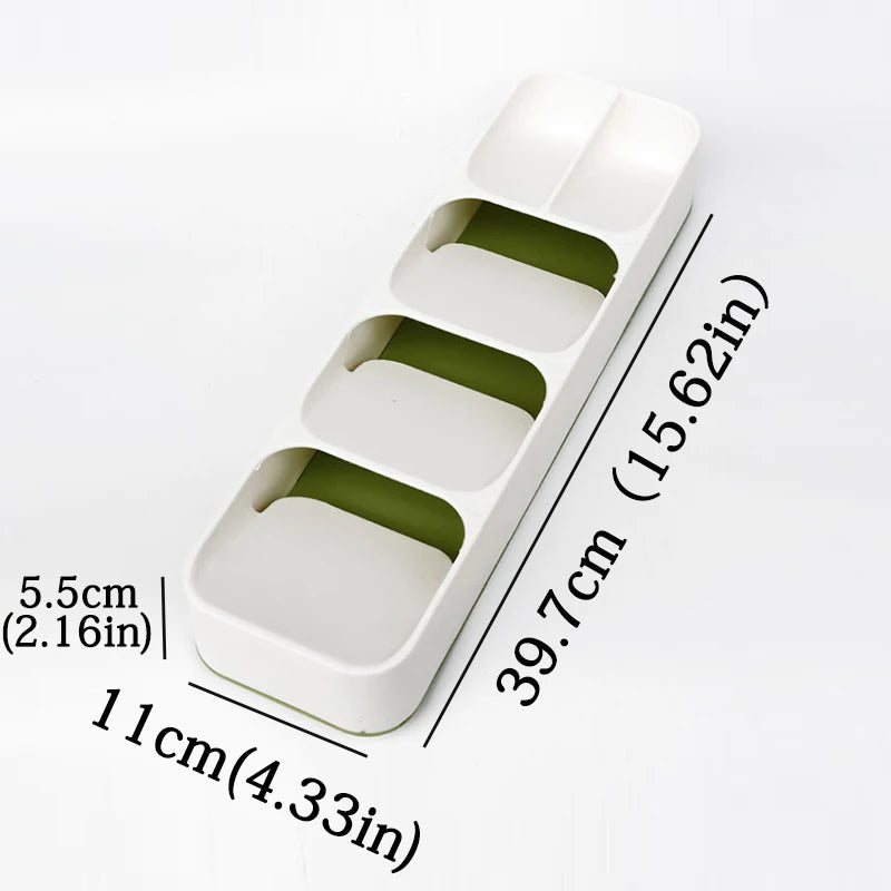 Kitchen Cutlery Organizer Knife Storage Spoon Forks Compartment Tableware Organizer Spice Bottle Storage Box