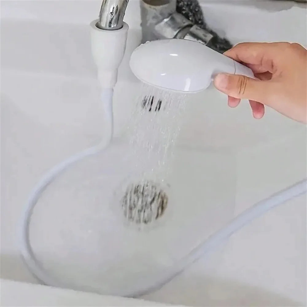 Universal Sink Spray Rubber Hose Handheld Rain Shower Head Portable Spray Head for Kitchen Bathroom Pet Cleaning Showerhead 1PC