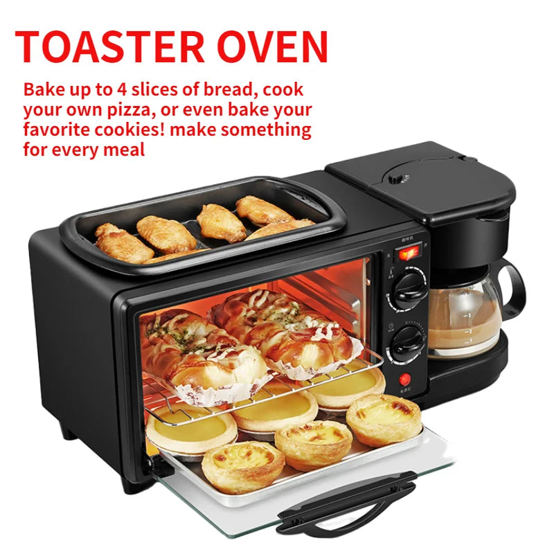 Factory direct sales Spot 3 in 1 Breakfast Station Oven Coffee Machine Household Multifunctional 3 in 1 Breakfast Machine