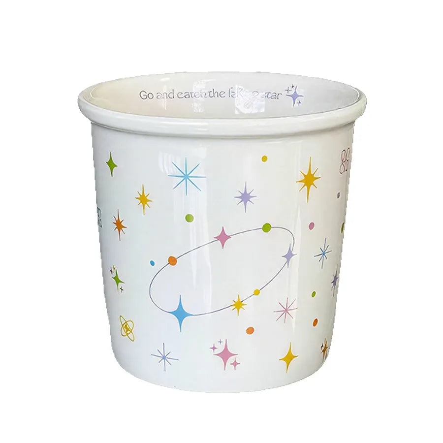Ceramic Cup Breakfast Milk Cup Tea Hot Drinks Cold Drinks Light Luxury Minimalist Niche High-end Appearance Mug