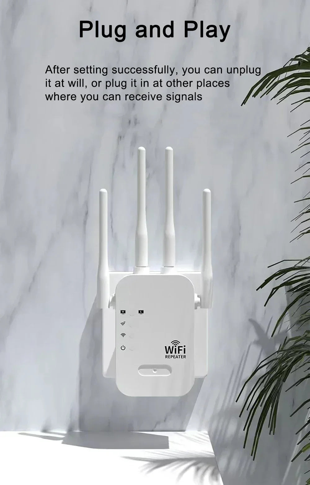 NEW 1200Mbps WiFi Repeater Wireless Extender WiFi Booster 5G 2.4G Dual-band Network Amplifier Long Range Signal WiFi Router Home
