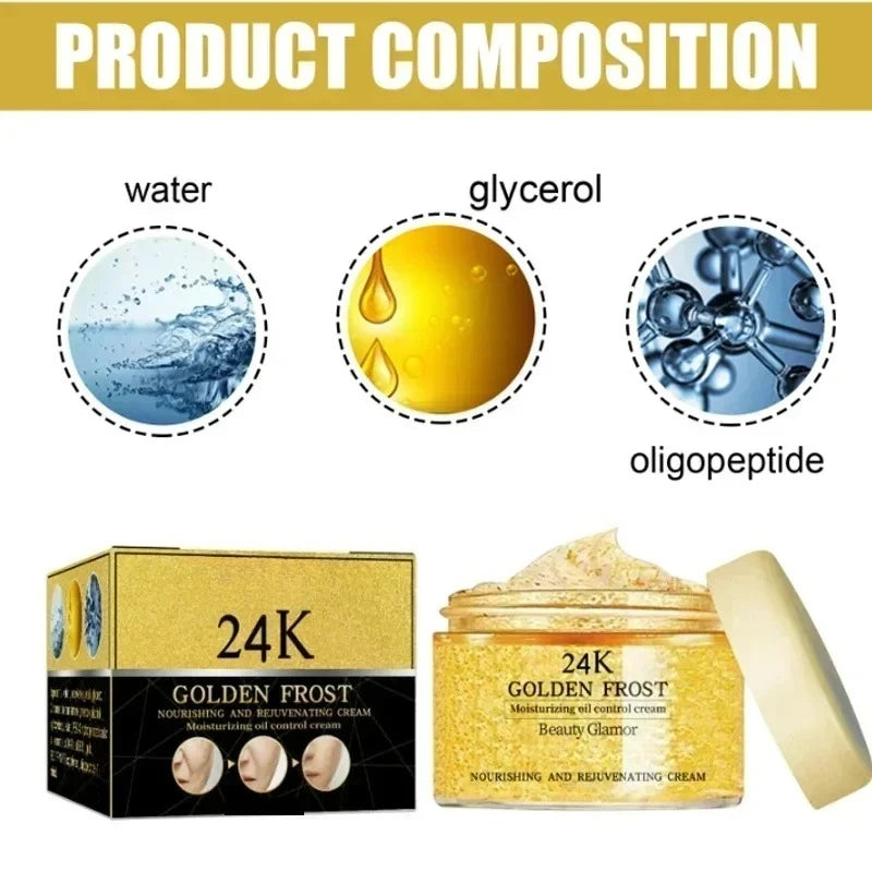 24K Gold Face Serum Fade Dark Circles Fine Line Anti Aging Cream Smoothing Nourishes Firming Lifting Brighten Skin Care Essence