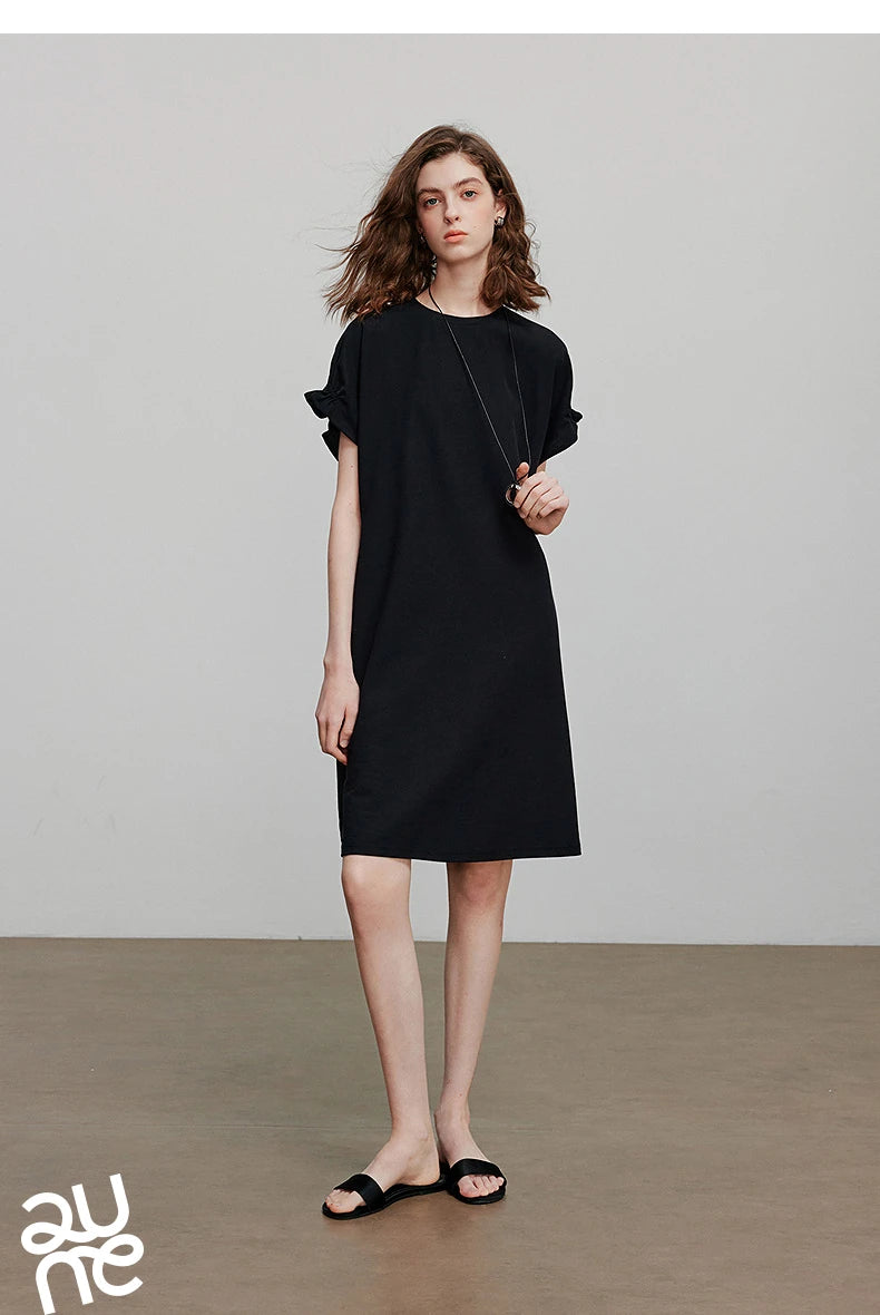 TOYOUTH Women Dress 2025 Summer New Short Sleeve Holiday Casual Dress 8529058