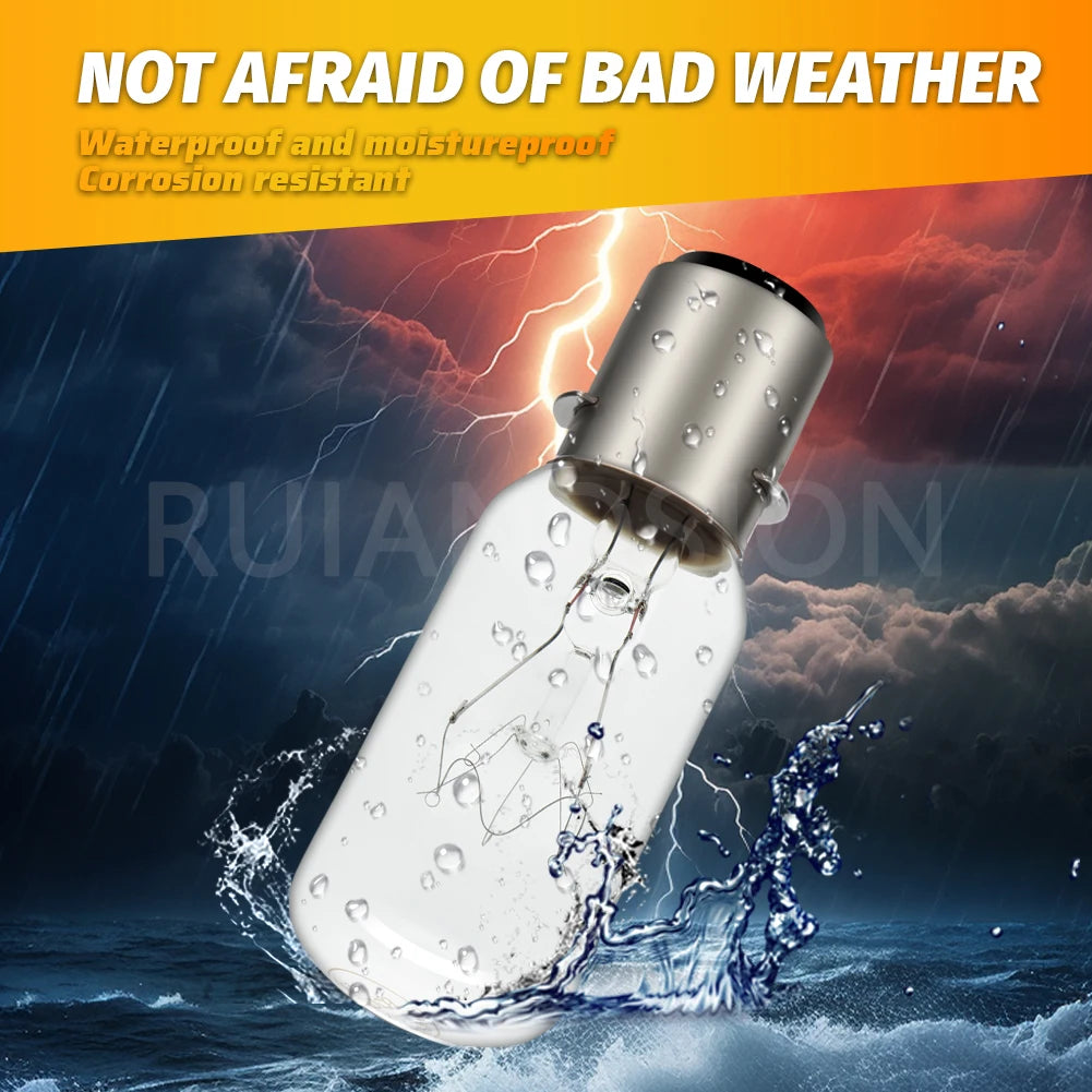P28S 60W 24V Warm White Marine Bulb for Boat Yacht Lighting 220V Ship Grade Incandescent Bulb Durable Cabin Ceiling Light 2Pcs