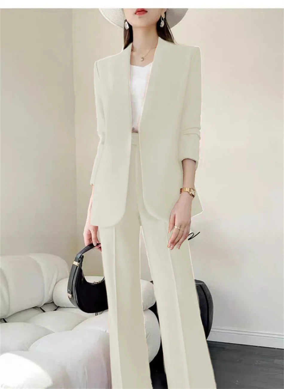 Fashion 2 Piece Sets Women Outfits Spring Autumn New in Korean Pants Sets Commuter Elegant Suit Coat 2 Piece Sets Women