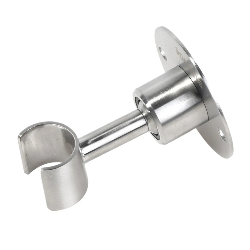 Stainless Steel Bathroom Easy Install Shower Head Holder Hotel With Screws Durable Heavy Duty Wall Mounted Home Adjustable Angle