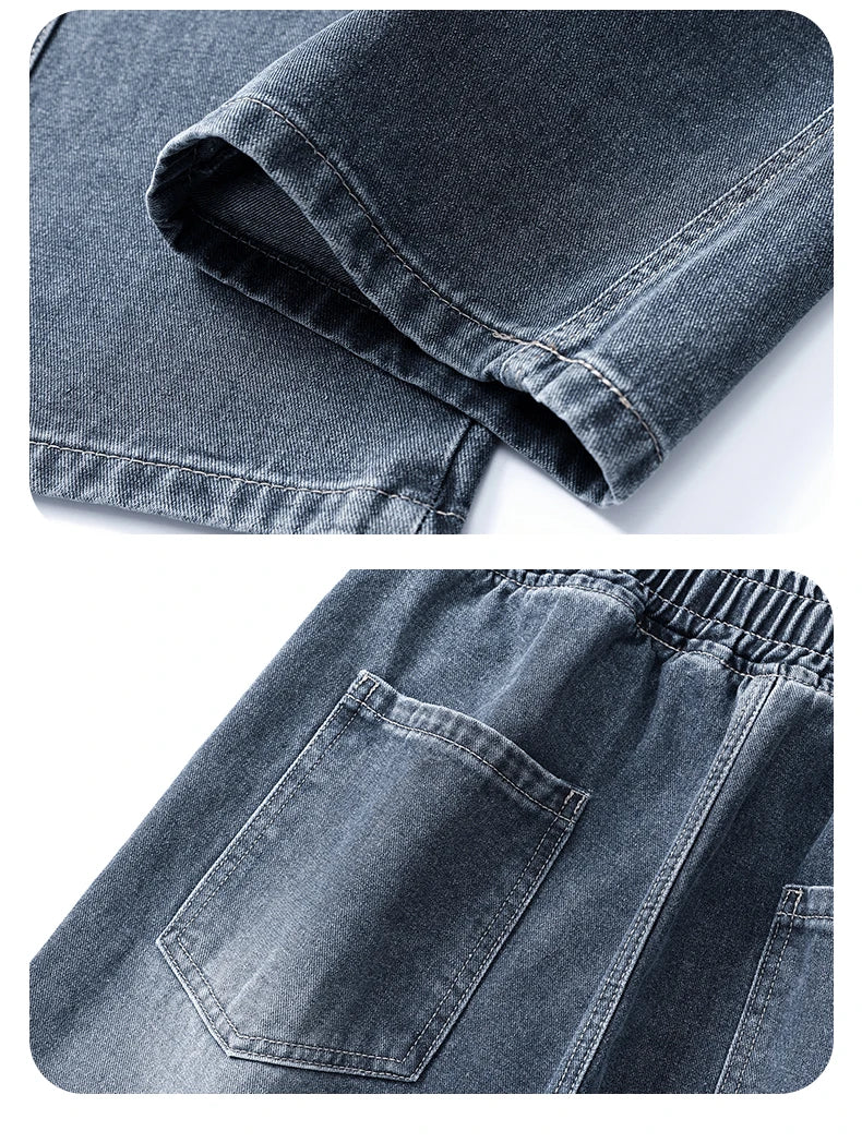 Men's Jeans American Loose Wide-leg Loose Straight Casual Trousers Street Hip-hop Baggy Jeans Black Grey Blue Streetwear Men