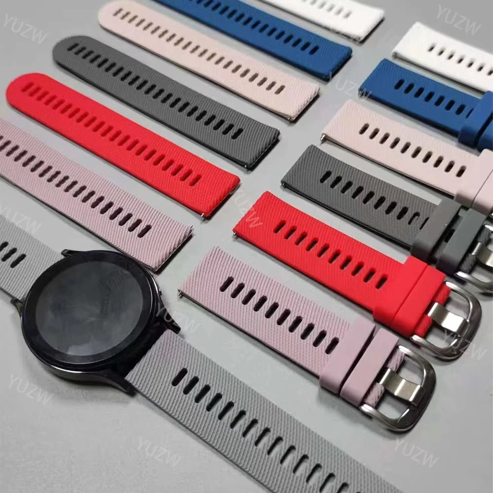 Silicone Strap 20mm For Garmin Forerunner 645 165 245 245M/Vivoactive 5 3 Wristband Bracelet For For Garmin Venu SQ SQ2 Band