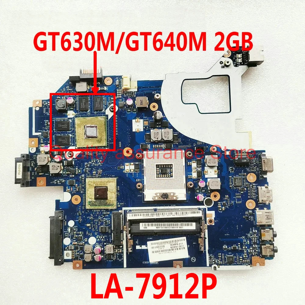 LA-7912P Q5WV1 Q5WVH Laptop Motherboard For ACER Aspire E1-571G V3-571G V3-571 E1-531G Notebook NBM6B11001 GT630M GT640M 2GB GPU