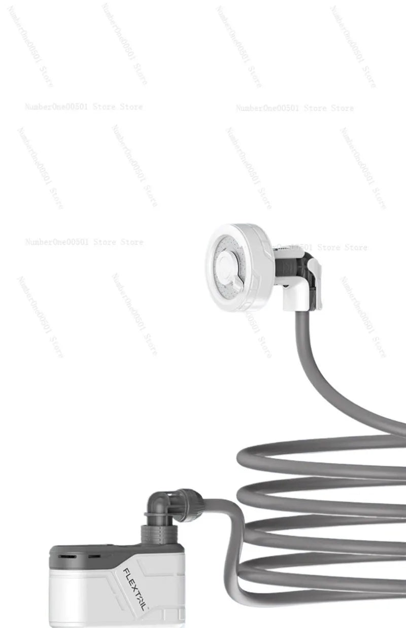 Portable Camping Shower Outdoor Battery Powered Shower Head System Dorm Bathing Kit High Pressure Spray Gun