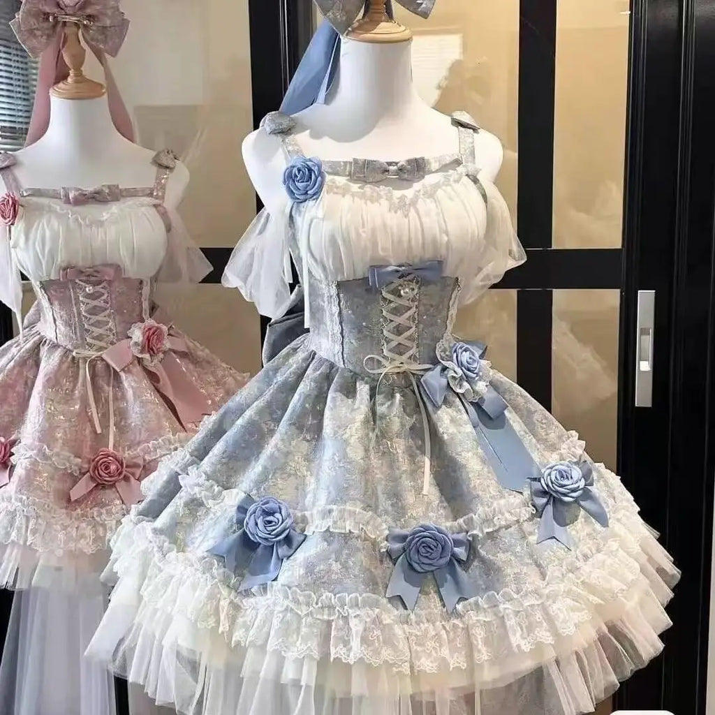 Gothic Y2k Sling Dress Women Harajuku Retro Tulle Ruffles Trim Christmas Party Outfit Grunge Aesthetic Sleeveless Elegant Wear
